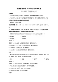 湖南省祁阳市2025年中考一模化学试题（解析版）
