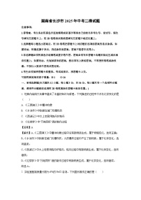 湖南省长沙市2025年中考二模化学试题（解析版）