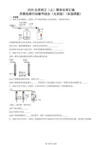 2025北京初三（上）期末化学汇编：开展低碳行动章节综合（北京版）（非选择题） 有答案解析
