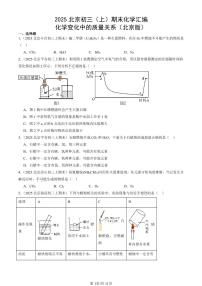 2025北京初三（上）期末化学汇编：化学变化中的质量关系（北京版） 有答案解析