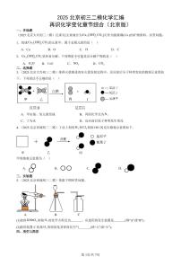 2025北京初三二模化学汇编：再识化学变化章节综合（北京版） 有答案解析