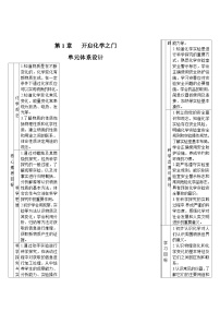 初中化学沪教版（2024）九年级上册（2024）认识化学科学表格教案