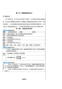 沪教版（2024）九年级下册（2024）溶液组成的表示表格教案设计