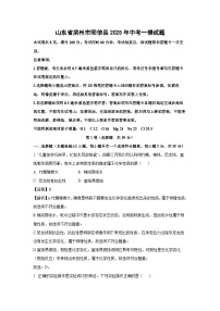 山东省滨州市阳信县2025年中考一模化学试题（解析版）