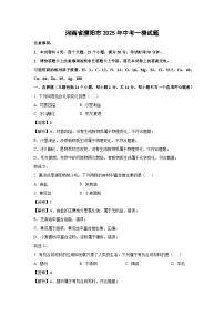 河南省濮阳市2025年中考一模化学试卷（解析版）