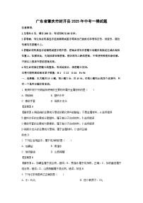 广东省肇庆市封开县2025年中考一模化学试题（解析版）