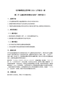 鲁教版（五四学制）（2024）九年级全册（2024）第三节 金属材料的锈蚀与防护教案