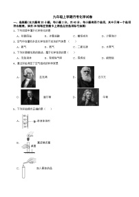 广西南宁市2025年九年级上学期月考化学考试试卷附答案