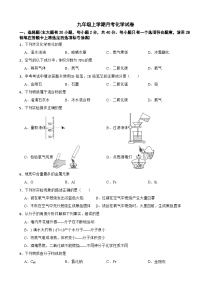 广西南宁市2025年九年级上学期月考化学试卷附答案