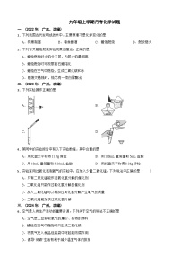 广东省广州市2025学年九年级上学期月考化学试题附答案