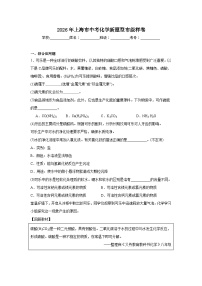 2026年上海市中考化学新题型市级样卷（附答案解析）