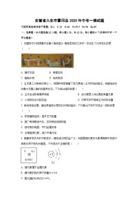 安徽省六安市霍邱县2025年中考一模化学试卷（学生版）