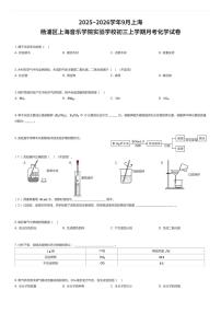 2025~2026学年9月上海杨浦区上海音乐学院实验学校初三上学期月考化学试卷（有答案解析）