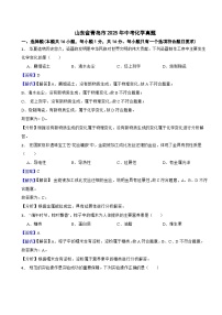 山东省青岛市2025年中考化学真题附同步解析答案