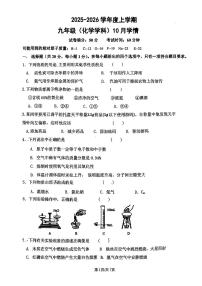 辽宁省沈阳市大东区尚品学校2025-2026学年上学期九年级化学10月月考试卷（无答案）