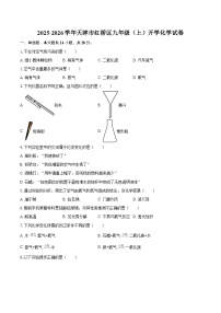 2025-2026学年天津市红桥区九年级（上）开学化学试卷-自定义类型