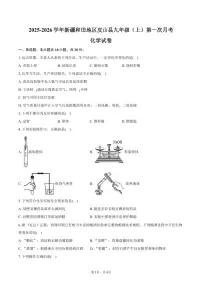 2025-2026学年新疆和田地区皮山县九年级（上）第一次月考化学试卷（含答案）