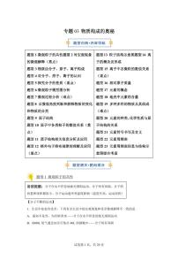 专题03物质构成的奥秘（期中专项训练）化学九年级上册新教材人教版）含答案
