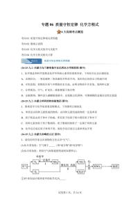 专题06质量守恒定律+化学方程式（期中真题 内蒙古专用）九年级化学上册（含答案）