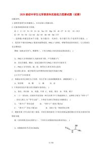2025年初中学生化学竞赛考试试卷（初赛）