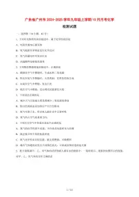广东省广州市2024_2025学年九年级（上）10月月考化学试卷 [附答案]