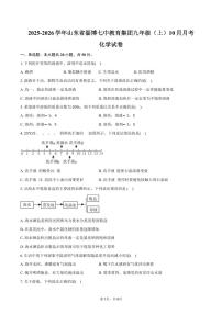 2025-2026学年山东省淄博七中教育集团九年级（上）月考化学试卷（10月份）（含答案）