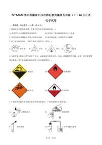 2025-2026学年湖南省长沙市雅礼教育集团九年级（上）月考化学试卷（10月份）（含答案）