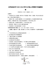 江苏省徐州市2025-2026学年九年级上学期期中自编模拟卷化学试卷（学生版）