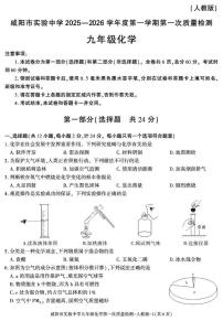 陕西省咸阳市实验中学2025-2026学年九年级上学期第一次质量检测化学试卷（月考）(0001)