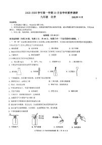 江苏省苏州市星惠学校2025-2026学年九年级上学期10月份学科+素养调研化学试题（月考）