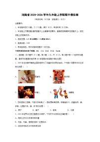 河南省2025-2026学年九年级上学期期中模拟卷化学试卷（学生版）