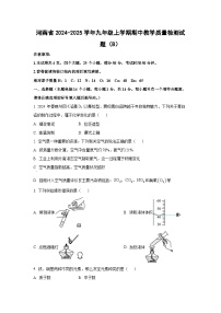 河南省2024-2025学年九年级上学期期中教学质量检测（B）化学试卷（学生版）