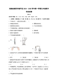 河南省南阳市镇平县2024–2025学年第一学期九年级期中考试化学试卷(学生版)
