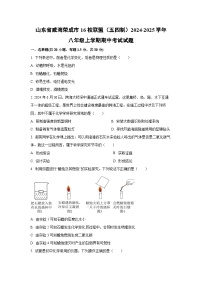 山东省威海荣成市16校联盟（五四制）2024-2025学年八年级上学期期中考试化学试卷（学生版）