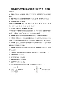 黑龙江省大庆市肇州县五校联考2025年中考一模化学试卷（学生版）