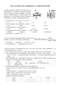 2025~2026学年10月上海普陀区初三上学期月考化学试卷（有答案解析）