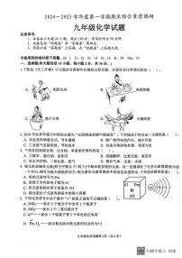 安徽省安庆市2024-2025学年九年级上学期1月期末考试化学试题