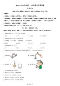 辽宁省沈阳市大东区2025-2026学年九年级上学期期中考试化学试卷（无答案）