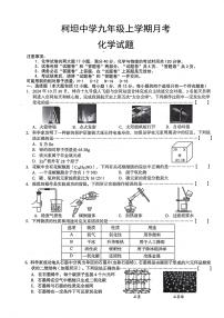 安徽省合肥市庐江县柯坦初级中学2024-2025学年九年级上学期12月月考化学试题