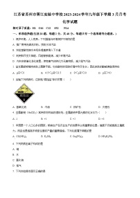 精品解析：江苏省苏州市胥江实验中学校九年级下学期3月月考化学试卷试题 含答案