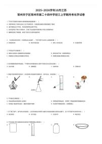 2025~2026学年10月江苏常州天宁区常州市第二十四中学初三上学期月考化学试卷（有答案解析）