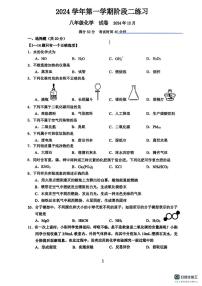 上海市宝山区淞谊学校2024-2025学年八年级上学期12月月考化学试卷