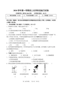 上海市金山区金盟学校2024-2025学年八年级上学期12月月考化学试卷