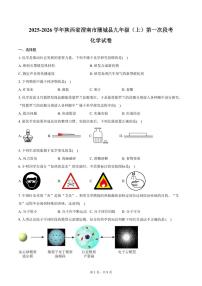 2025-2026学年陕西省渭南市蒲城县九年级（上）第一次段考化学试卷（含答案）