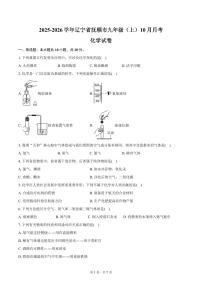 2025-2026学年辽宁省抚顺市九年级（上）10月月考化学试卷（含答案）