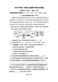 上海嘉定区2025-2026学年九年级上学期期中考试化学试卷