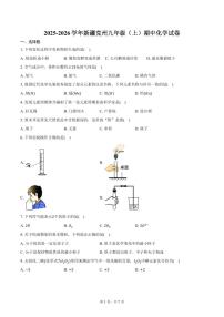 2025-2026学年新疆克州九年级（上）期中化学试卷（含答案）