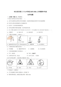 2025年哈尔滨市39中学八年级（上）化学期中试题及答案
