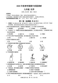 广西南宁市仙葫学校2025-2026学年九年级上学期期中考试化学试卷