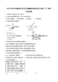 2025-2026学年黑龙江省大庆市肇源县东部五校九年级（上）期中化学试卷（含答案）